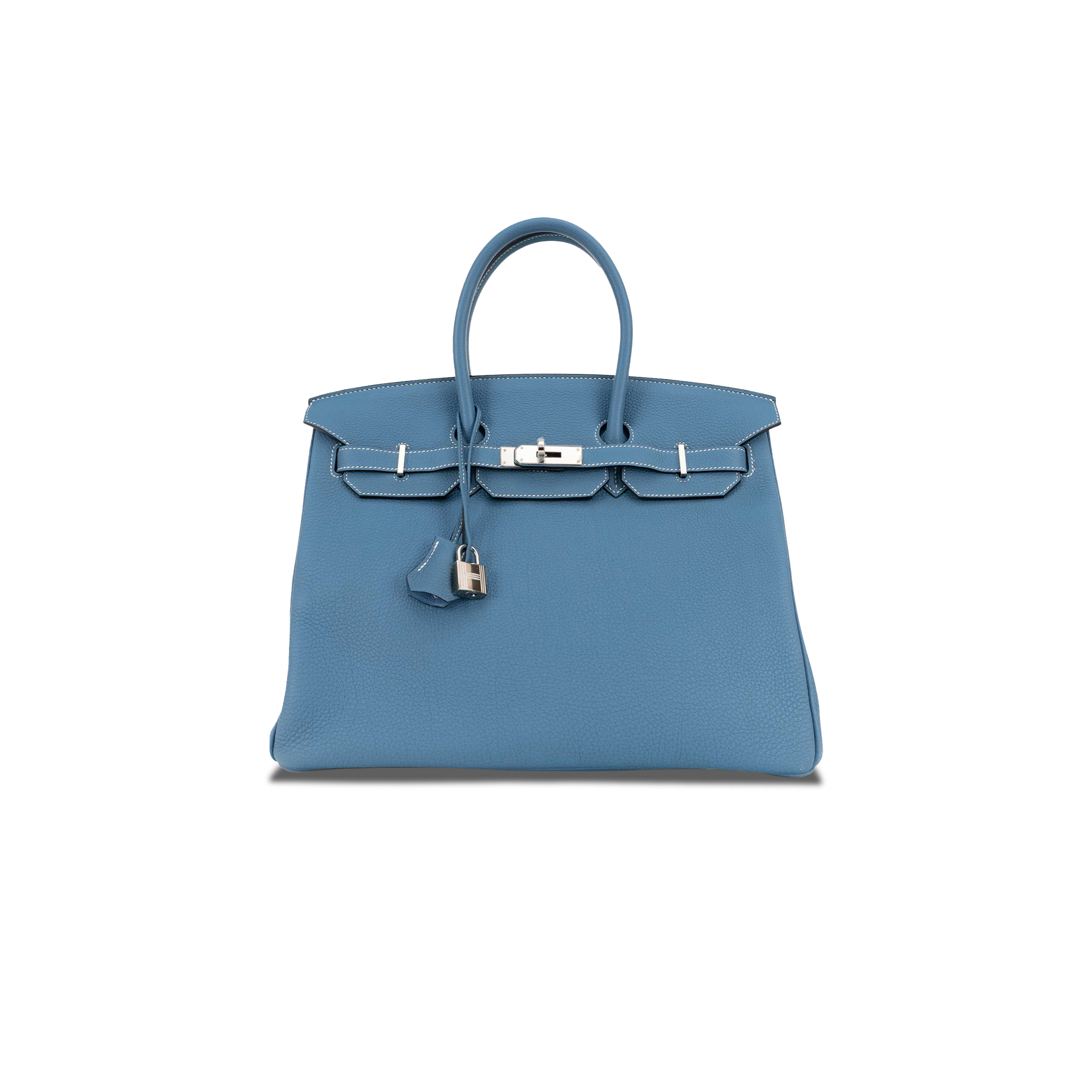 HERMÈS MASTER BIRKIN 35 TOGO BLUE JEAN SILVER BUCKLE BAG H028369CK75 (35*25*19cm)